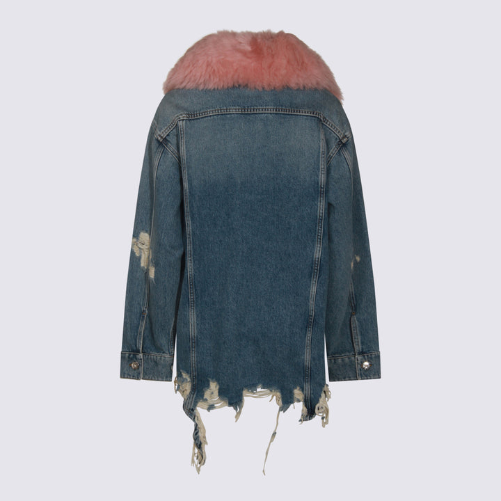 Blumarine Jackets - ICE BLU/PINK | bdf807daf33e125cc9ee4ef219c320e19a95ab6e