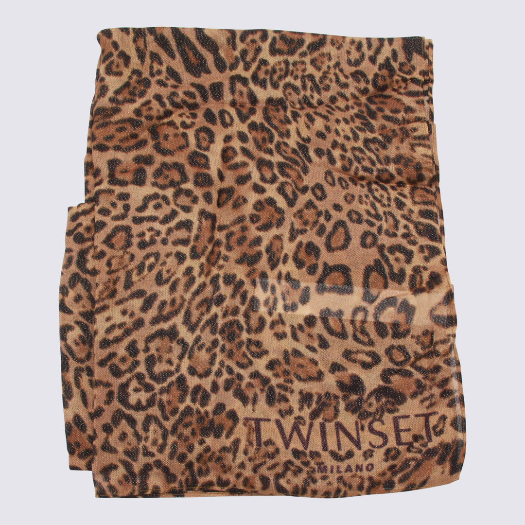 Twin-Set Scarfs - ST.ANIMALIER COFFEE/LAND | 5a522a0e28503637299a60789ee246d7dfa3374f