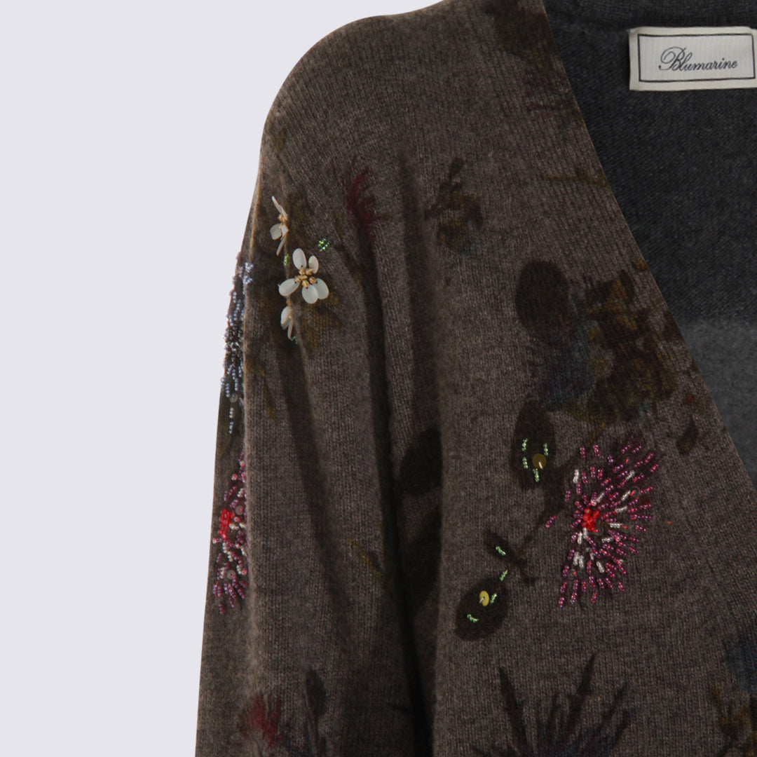 Blumarine Sweaters - GREY/BRILLANT BLUE | 0dc9130acfcb3ef3a050e966d932a7d0b9541e75