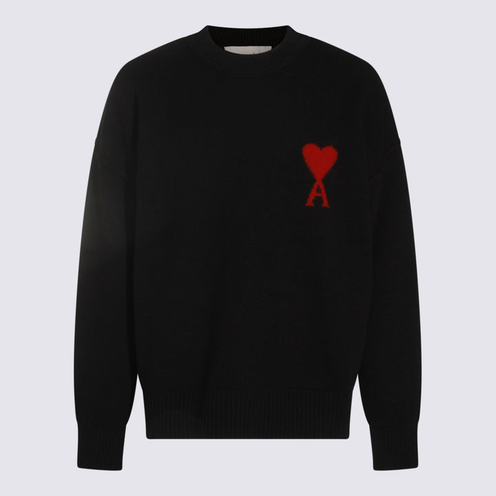 Ami Paris Sweaters - Blacks and greys | 7457bd837aee6c994a3894a567b8026c8aa26a0a