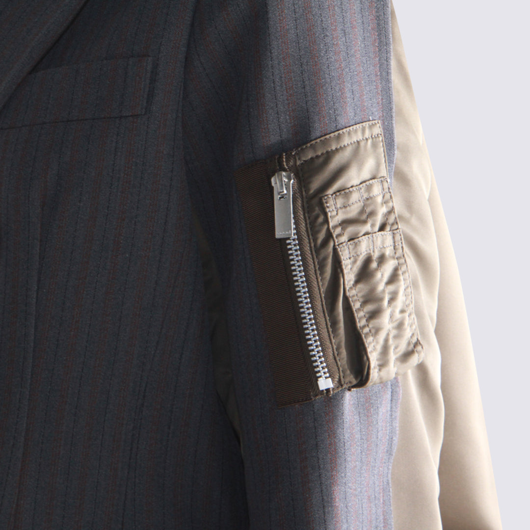 Sacai Jackets - GRAY/KHAKI | 2dc1b36b467a17d1e3add8e12bfa3622d05adac0