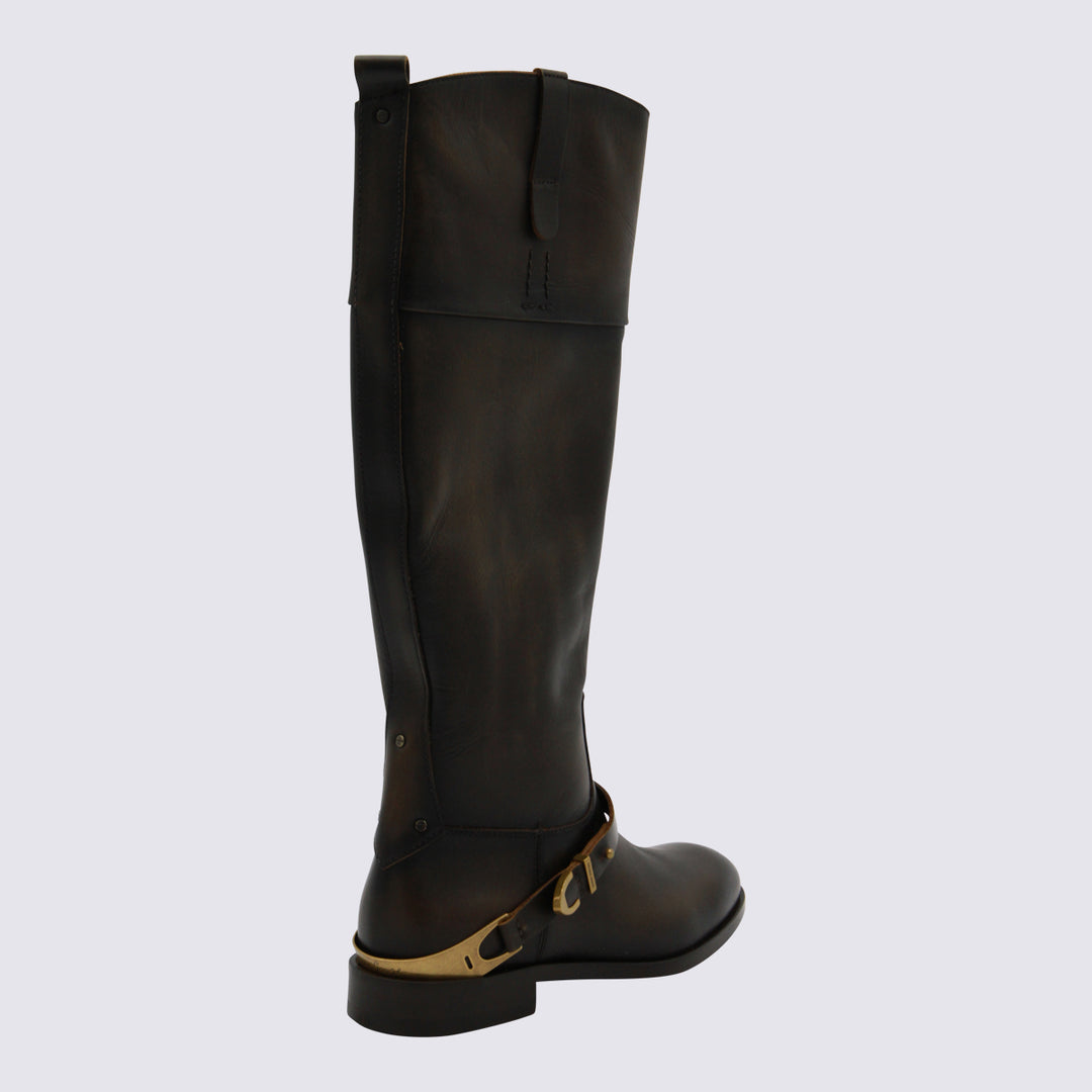 Golden Goose Boots - DARK BROWN/BEIGE | 8c43a52590ecee6330431fa0da8936a1a14bda59