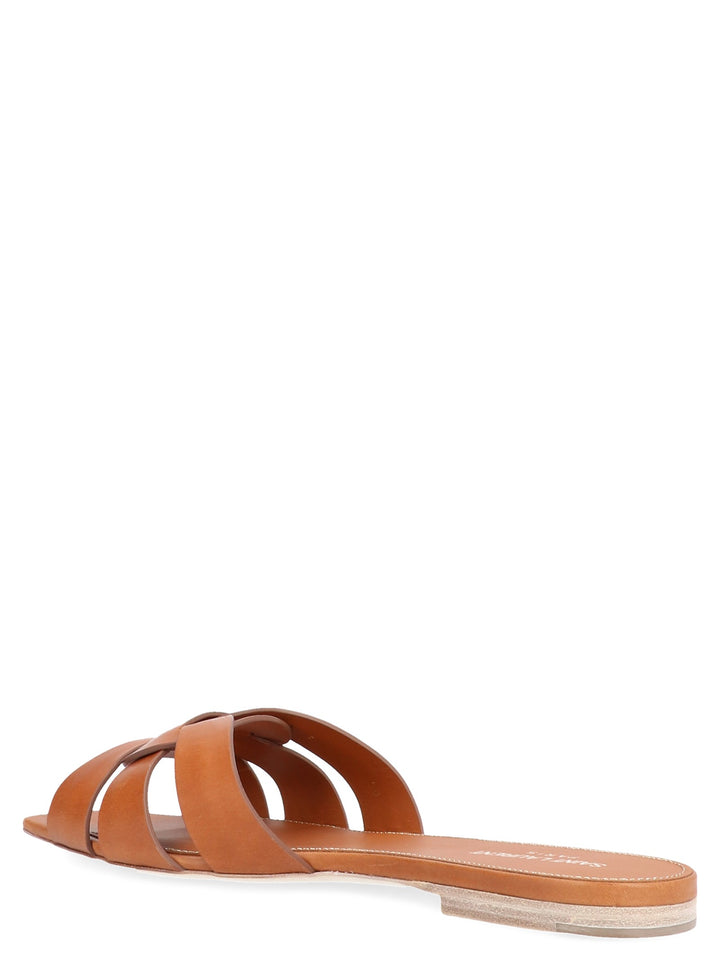 Saint Laurent Tribute Nu Pieds Sandals - Brown | 502bb8eec1d38f5f47ebba60746c7d4aedb3e226