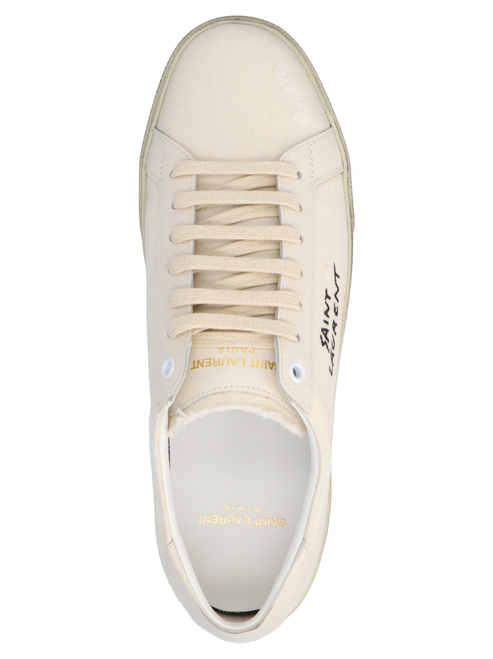 Saint Laurent Logo Signature Sneakers - White | 9a128b77ebcae50a71a52c390d9fa40eaebf9fad