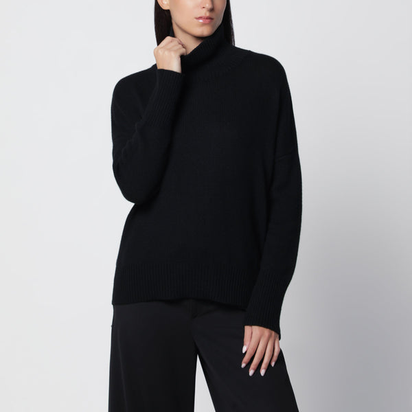 Heidi Turtleneck Sweater In Black Cashmere