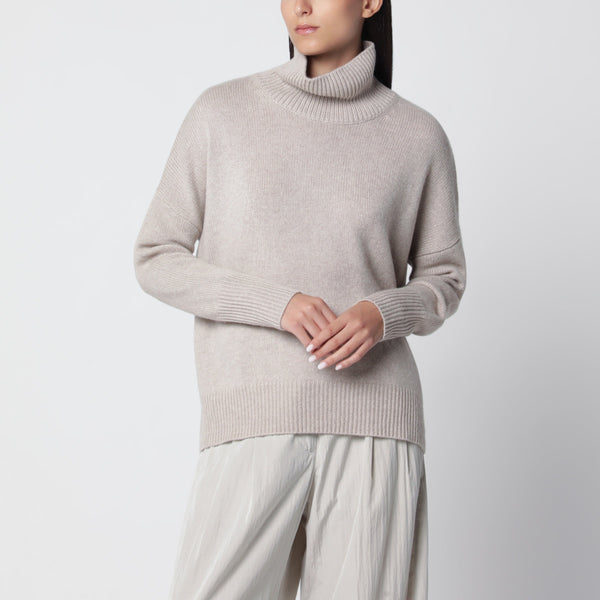 Heidi Sweater In Sand Cashmere
