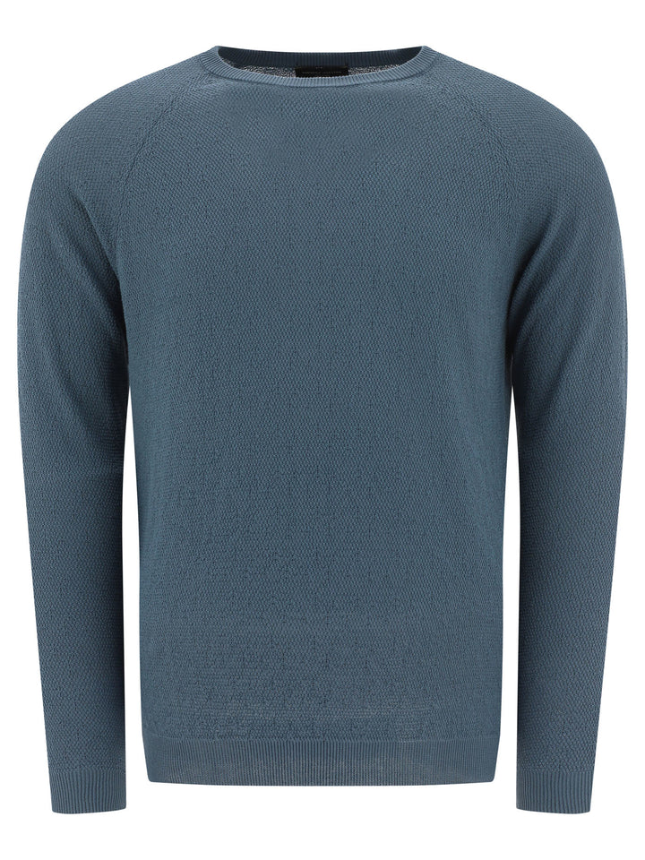 Bouclé Sweater Knitwear Light Blue