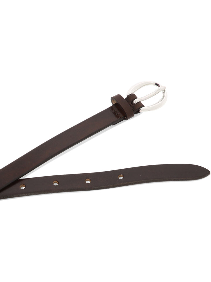 Woven Leather Belt Belts Brown