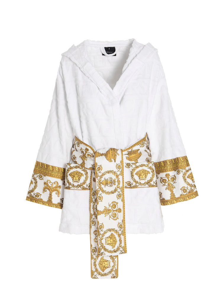 Short Bathrobe Towels White