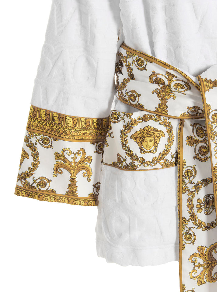 Short Bathrobe Towels White