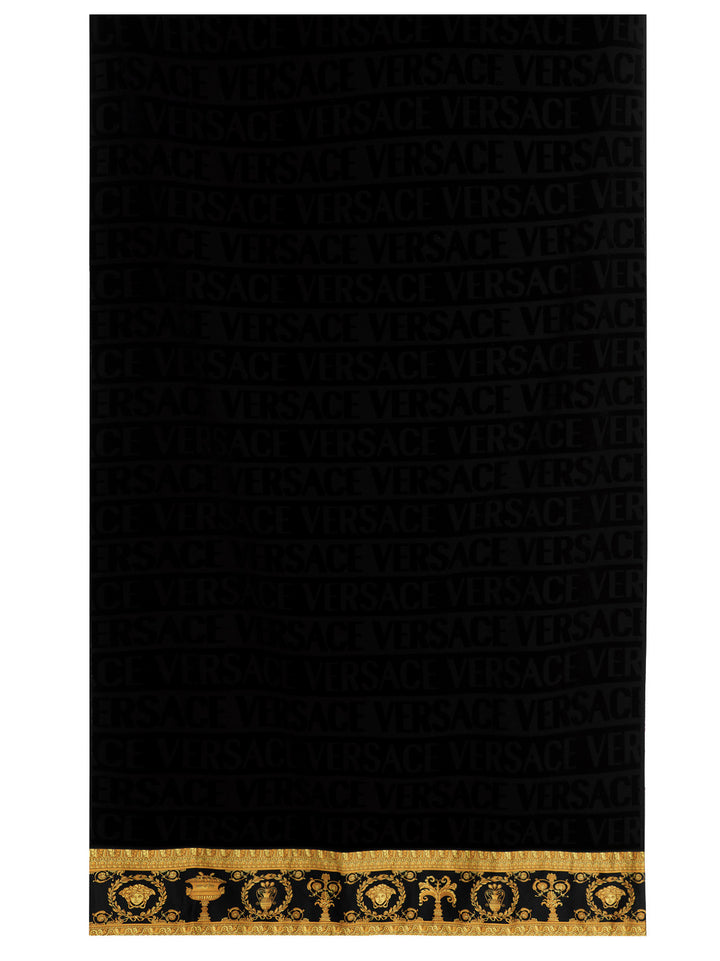 I ? Baroque Towels Black