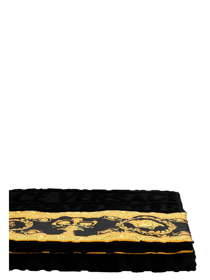 I ? Baroque Towels Black