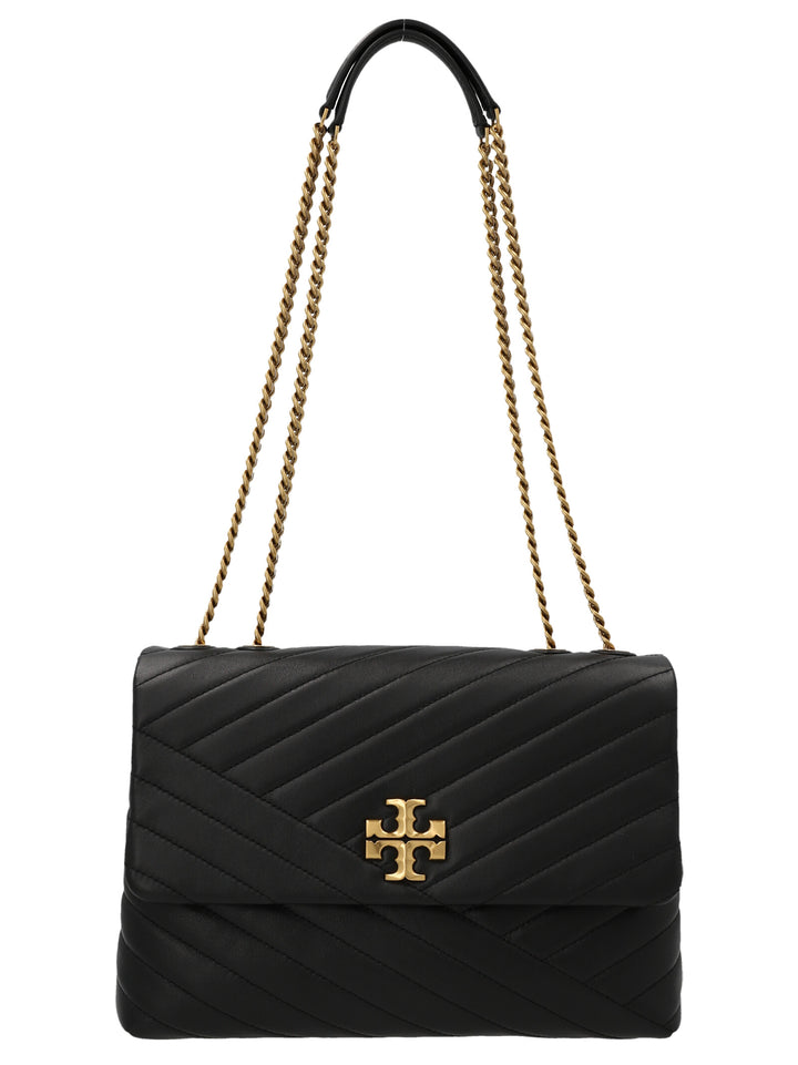 Tory Burch Kira Chevron Recycled Crossbody Bags - Black | bcc9559b8770f128a3472be0b876fd769f560425