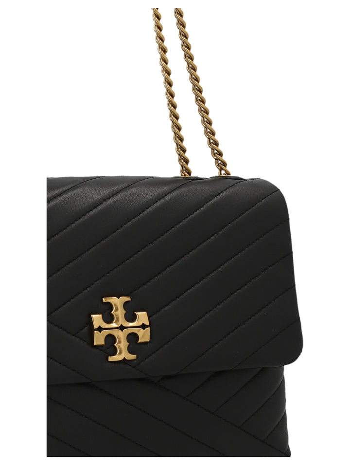 Tory Burch Kira Chevron Recycled Crossbody Bags - Black | 7727aa90d0012a58c85a1cb163f8a4747e650a5a
