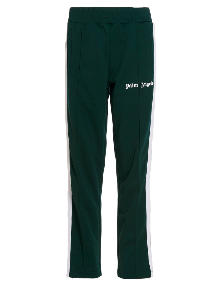 Palm Angels Track Logo Pants - Green | a34e662a0647a43692a084d937608d1352002bae