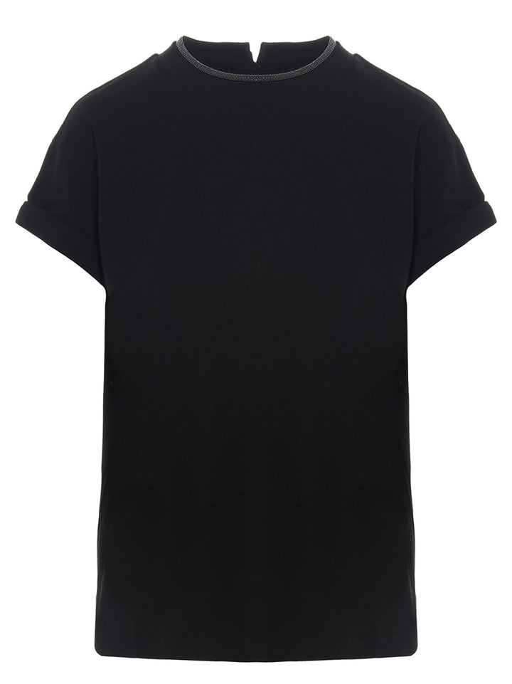 Brunello Cucinelli Monile Crew-Neck T-shirt - Black | 4ee8e761bb79bebcee7aa51b7128c25a6defb087