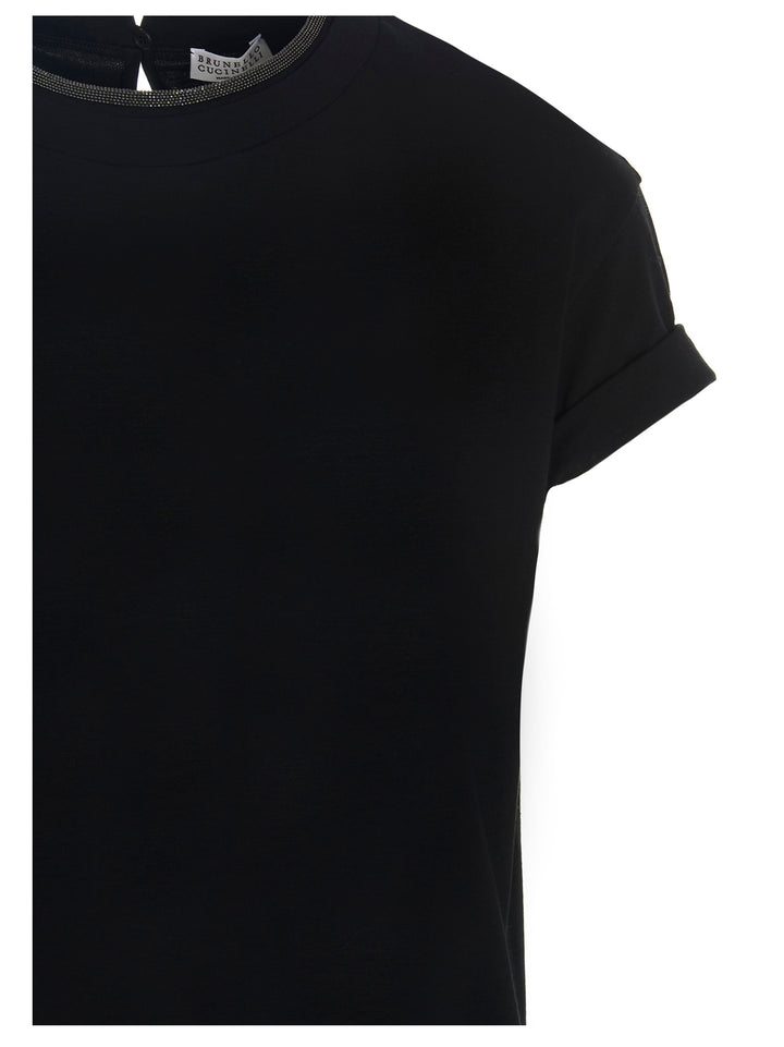 Brunello Cucinelli Monile Crew-Neck T-shirt - Black | 0078604854b08c20a4f613c6de56c2f4b9815d55