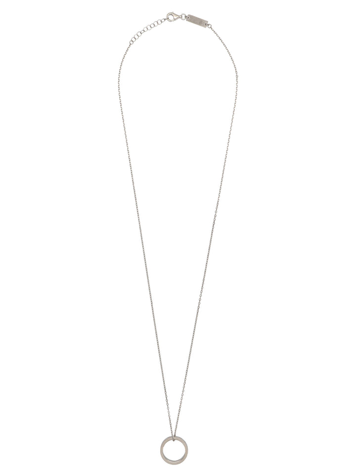 Maison Margiela Logo Necklace Jewelry - Silver | f7e02e764c4ee10973f98cafa65f0f1834402ea3