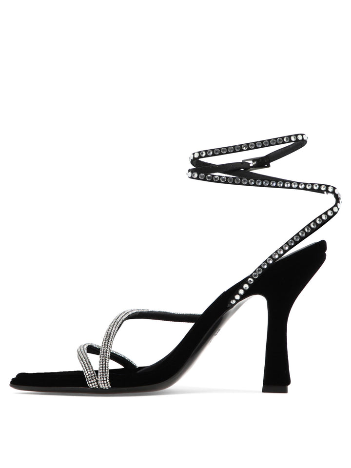 Giglio Velvet Sandals Black