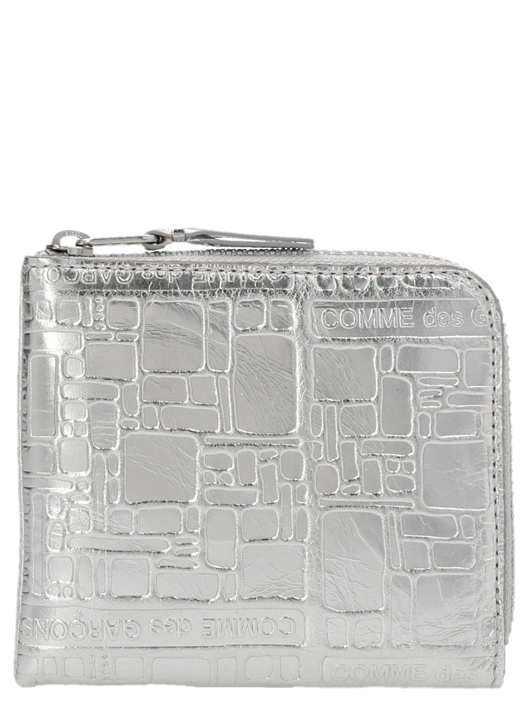 Embossed Logotype Wallets, Card Holders Silver