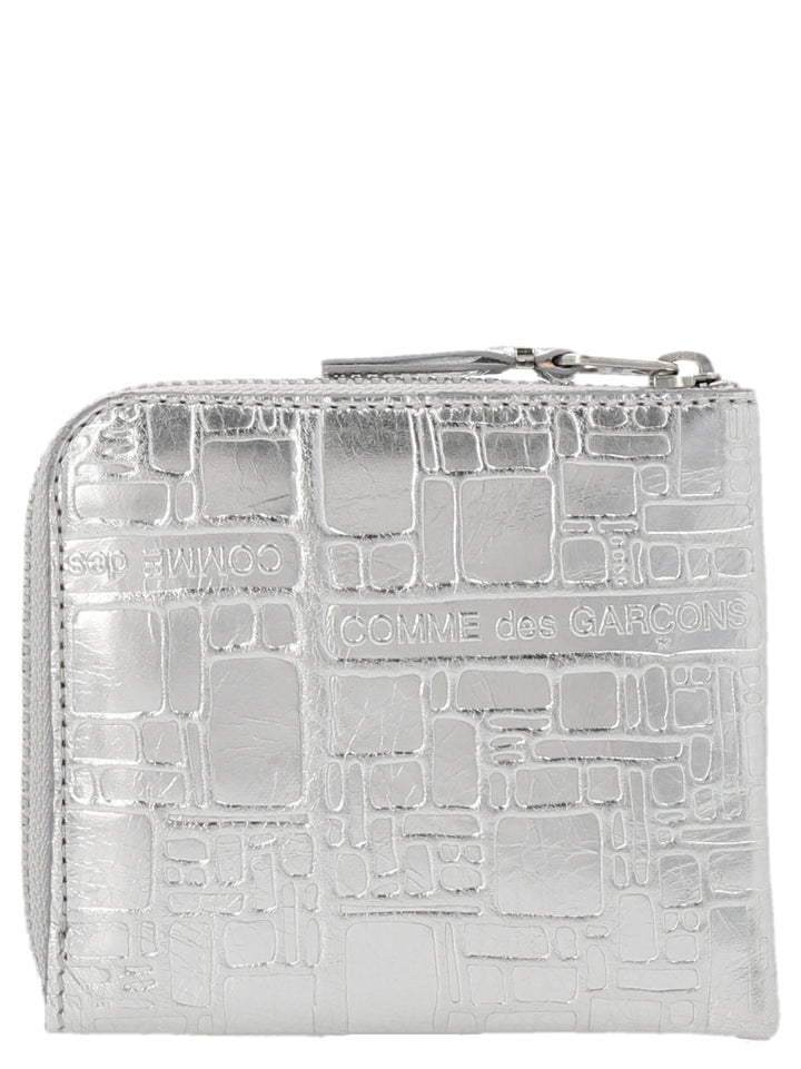 Embossed Logotype Wallets, Card Holders Silver