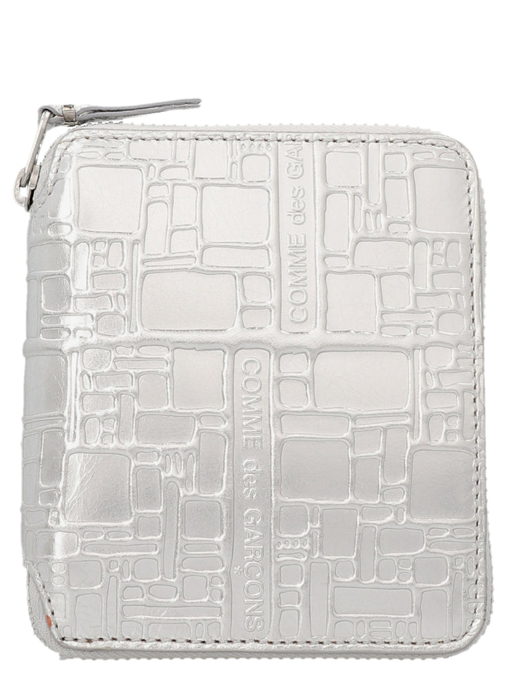 Embossed Logotype Wallets, Card Holders Silver