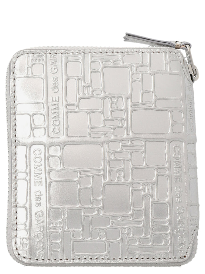 Embossed Logotype Wallets, Card Holders Silver