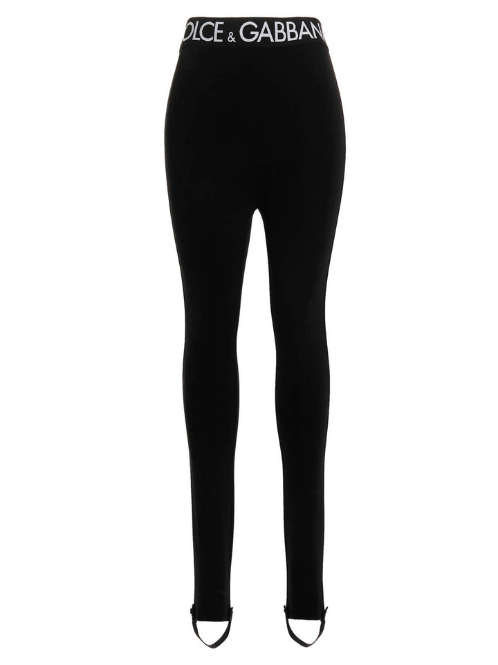 Dolce & Gabbana Logo Leggings - Black | 54deb8d6ae37c3f90b886cbaf8bc7dc451b2ff62