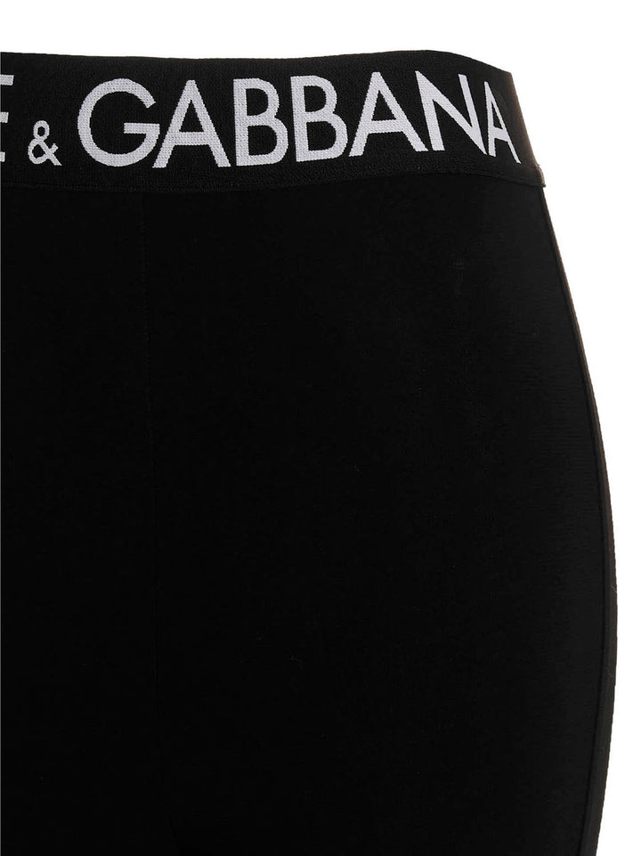 Dolce & Gabbana Logo Leggings - Black | 100abfa41d71f8938674189e97fe48d7e4ad9e8f