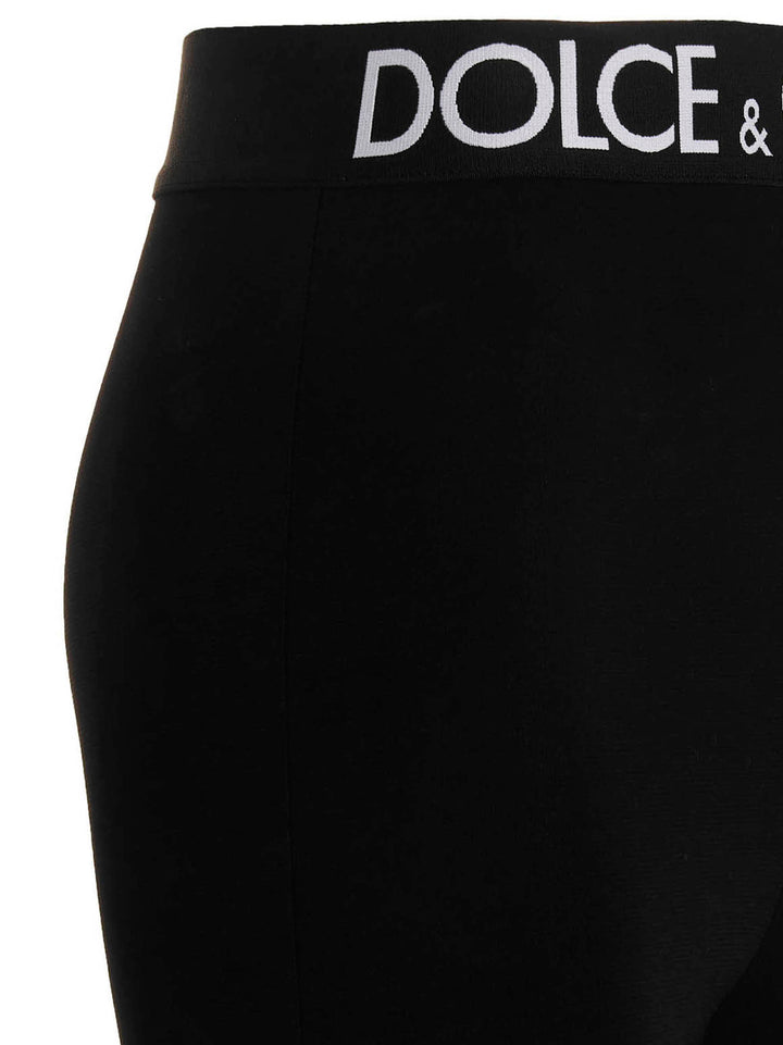 Dolce & Gabbana Logo Leggings - Black | 32042e80dc97e1a9ee15827dcaa61f8f873d07b9
