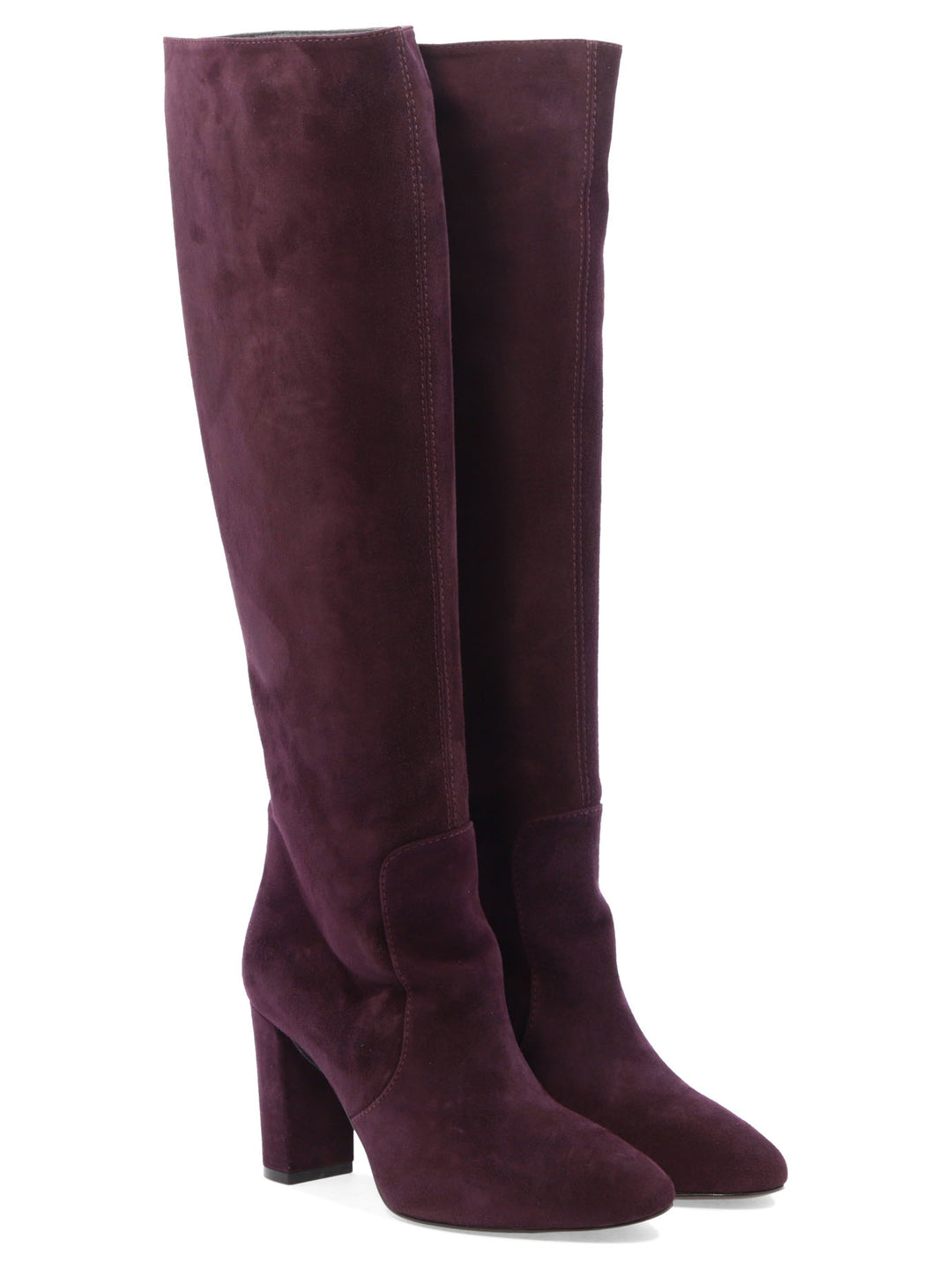 Suede Heeled Boots Stivali & Stivaletti Purple