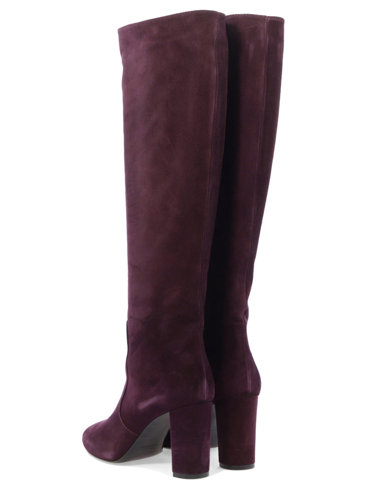 Suede Heeled Boots Stivali & Stivaletti Purple