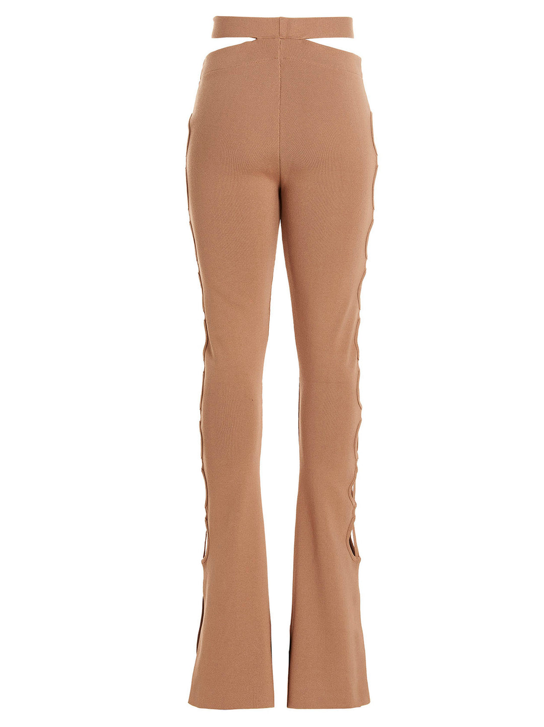 AndreĀDamo	 Cut Out  With Lacing Pants - Beige | aacc94018e6d610366d59df0999b661dd5d69fee