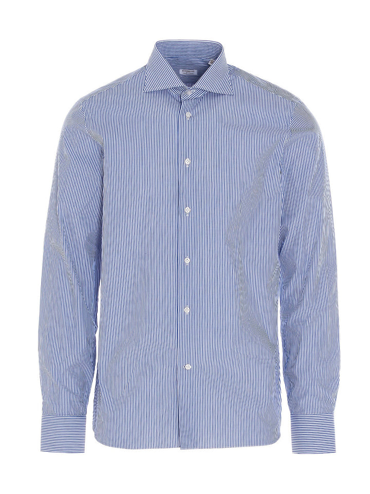 Borriello Striped Cotton Shirt Shirt and Blouse - Light Blue | c98fc0c0a30eb5664798fba8f1550d0b74393d9d