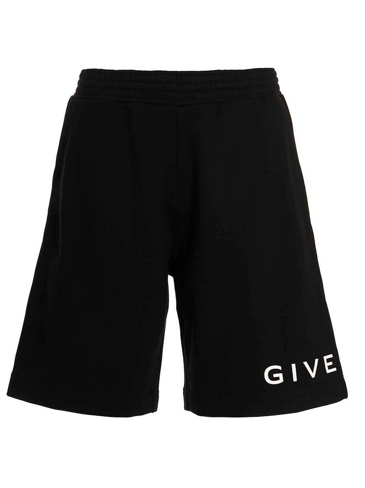 Logo Print Bermuda Shorts Bermuda, Short White/Black