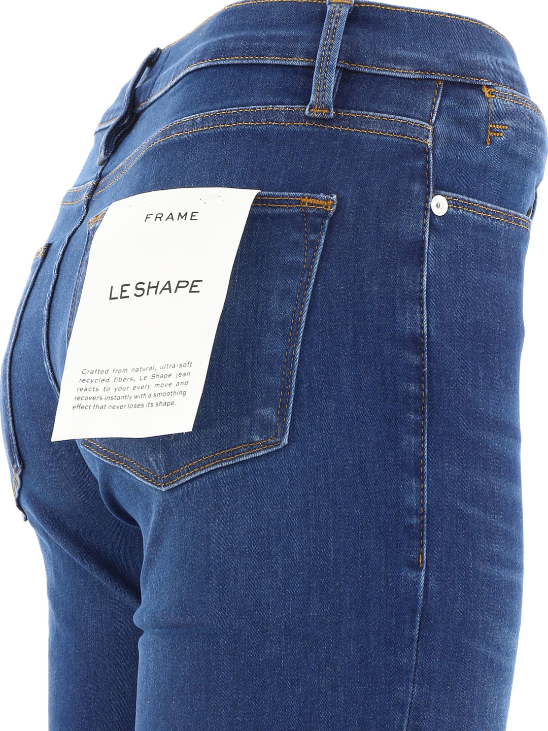 Le Shape High Straight Trousers Blue