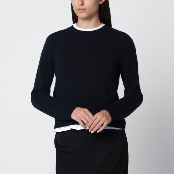 Mable Crew-Neck Sweater In Navy Cashmere