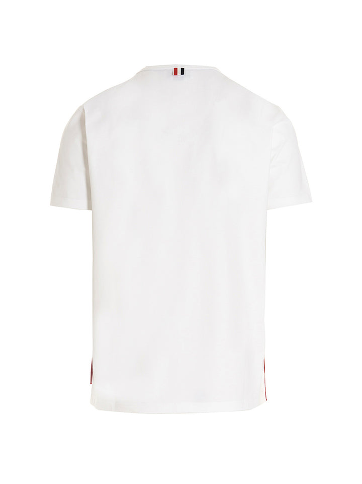 Thom Browne Logo Band Jersey T-shirt - White | bab23854eba1bf5f271f96a8d075663bd4f7b193