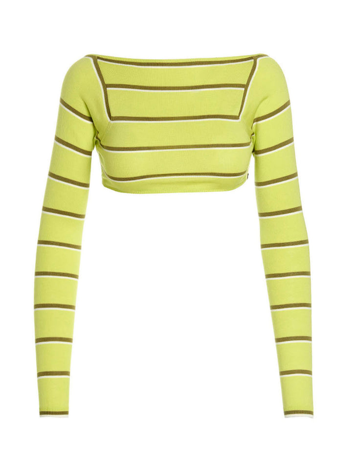Emilio Pucci Cut-Out Cropped Sweater Sweaters and Cardigans - Green | 47bc5351fe3a5737ff57a25a73b0bef48bbd7997