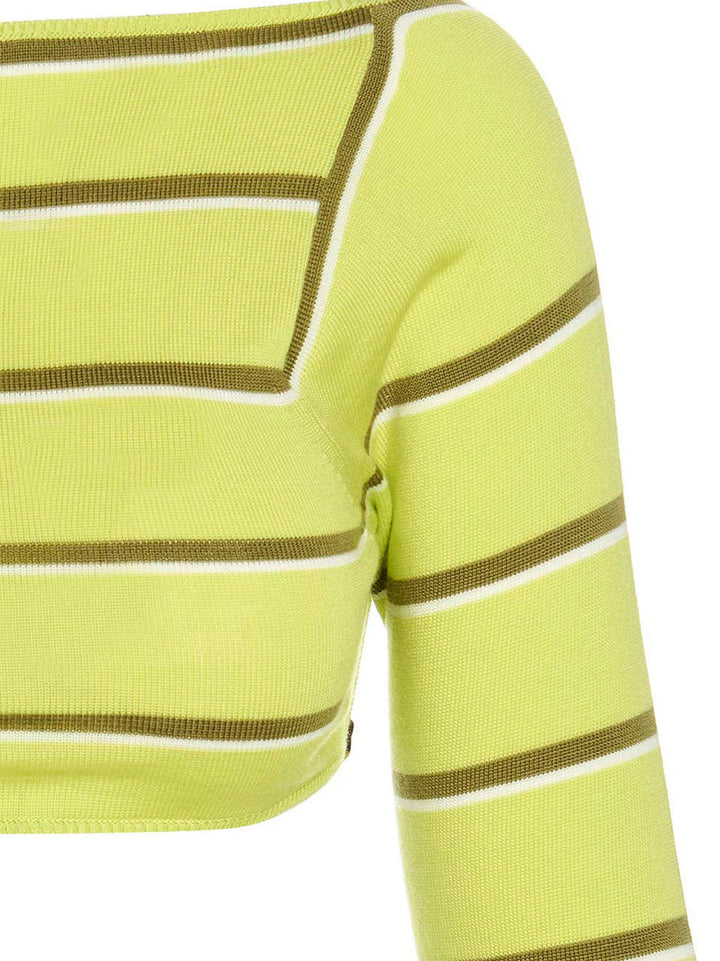 Emilio Pucci Cut-Out Cropped Sweater Sweaters and Cardigans - Green | 8c711e6ab0a936989a9fb3ed51b16ede79c93925