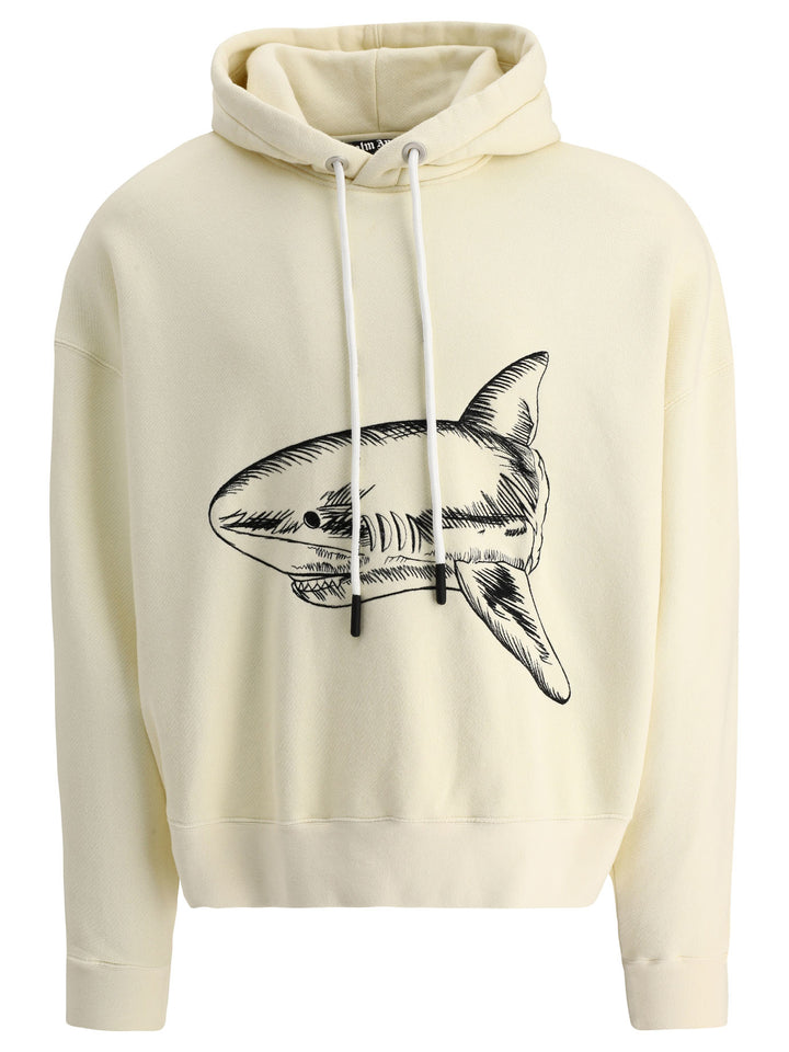 Split Shark Sweatshirts Beige