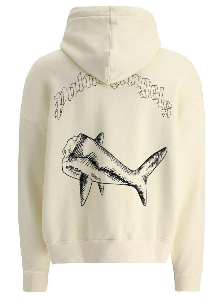 Split Shark Sweatshirts Beige