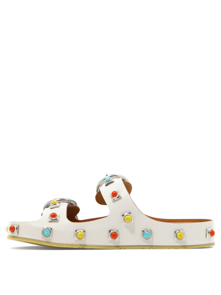 Crown Me Sandals White