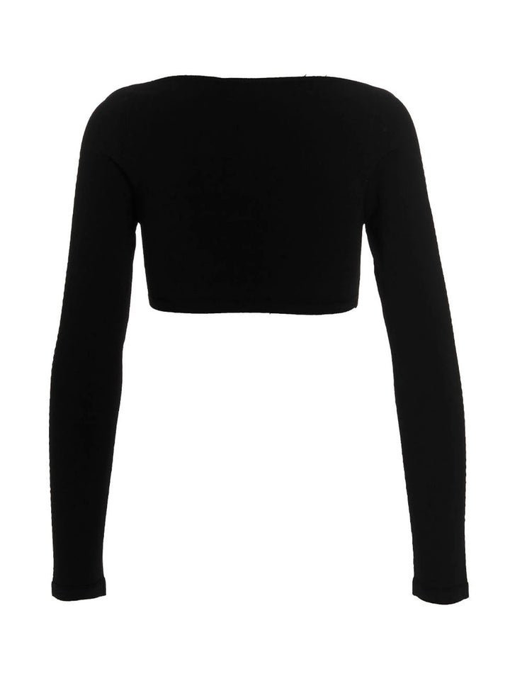 Dsquared2 Ribbed Cropped Sweater Sweaters and Cardigans - Black | a062793592ab1f2af1f9a8a3f53b4e3e8555b41c