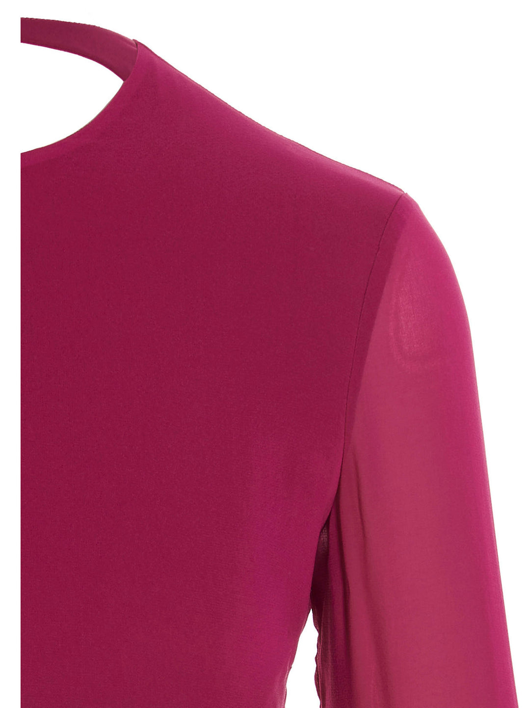 The Andamane Cropped Georgette Top Tops - Fuchsia | 019546ec90fa2eda2dca269e31cb9d4ea3454a0b