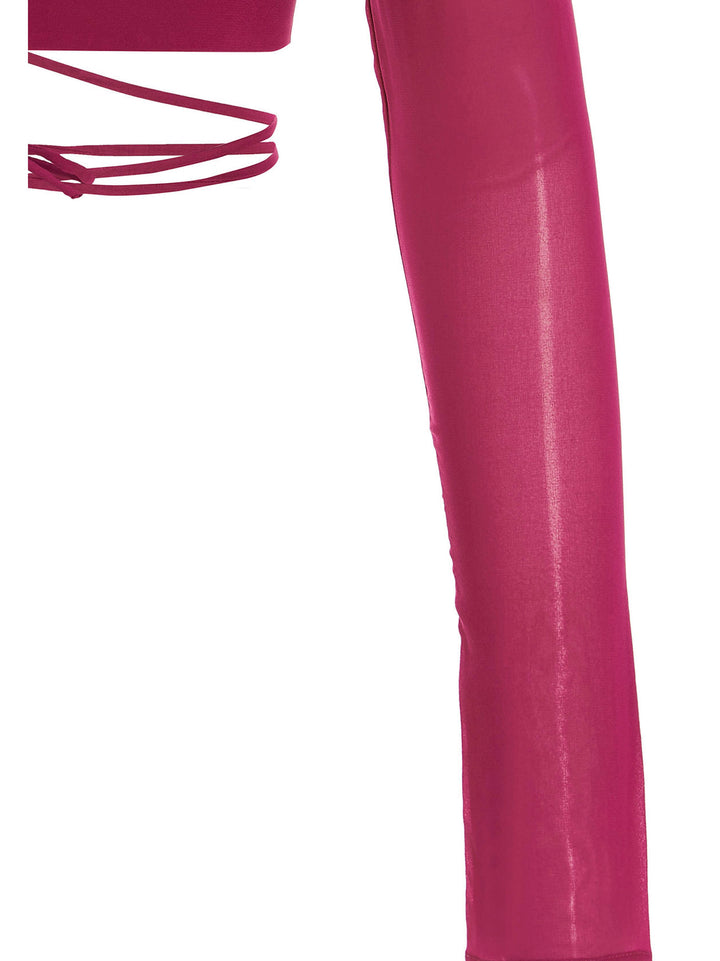 The Andamane Cropped Georgette Top Tops - Fuchsia | 3858e9f49b8c98bdbb2c2aa9ccf9f8ba7f45df8a