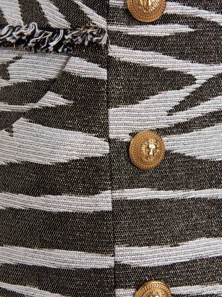 Balmain Lurex Zebra Skirts - Multicolor | 15cebb1c744740ec652e92194ce495f9b9b9225e