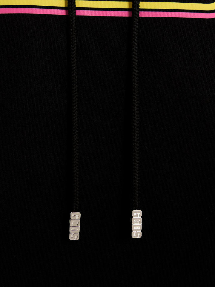 Gcds Waved Logo Sweatshirt - Black | 67913e1a7c39a2f63cf67791fa4aa32081c40804