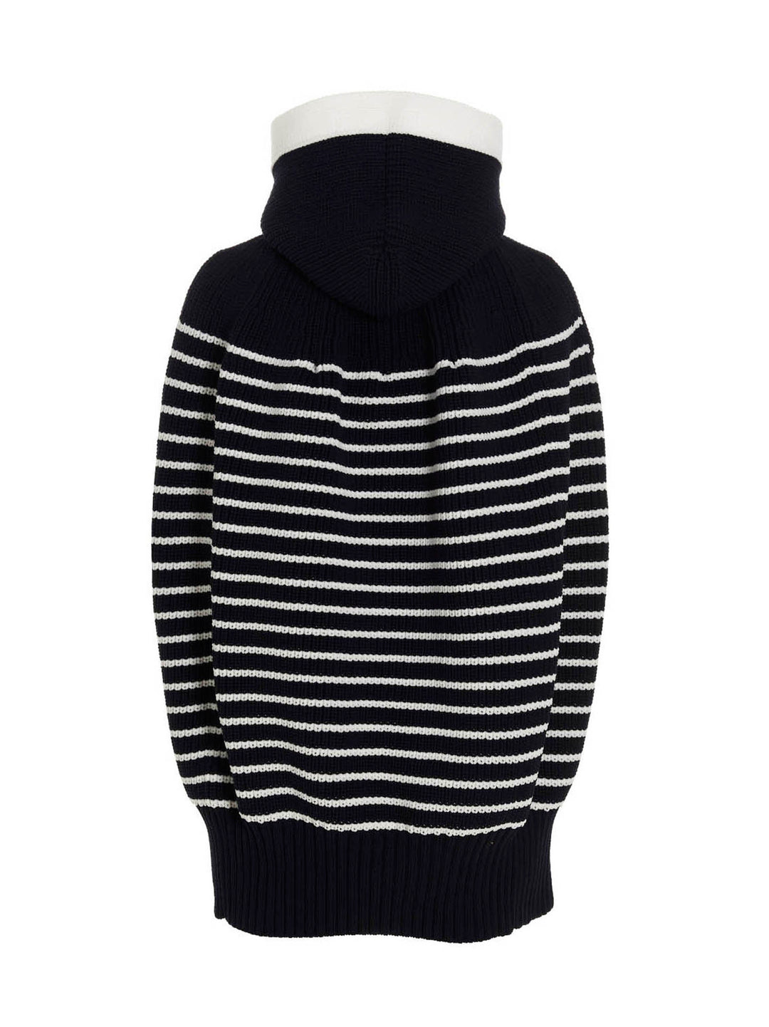 Sacai Striped Hooded Cape Capes - Blue | 535934e51031249d9e80b6f6ba6bde5263016cca