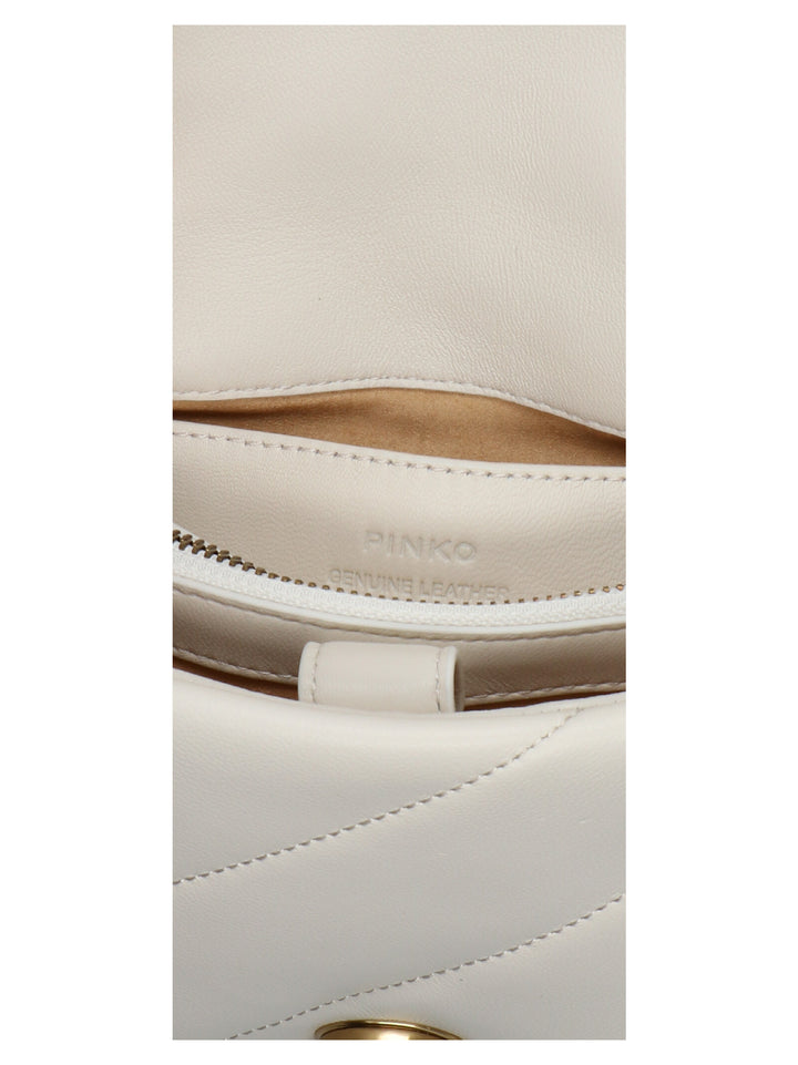 Pinko Love Mini Puff Crossbody Bags - White | 13f0d26add9554352b04a7afabd084fd1a3f58ed